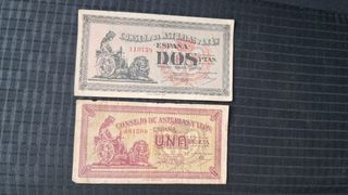 Billetes Asturias y león 1937