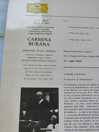 Disco vinilo Carl Orff