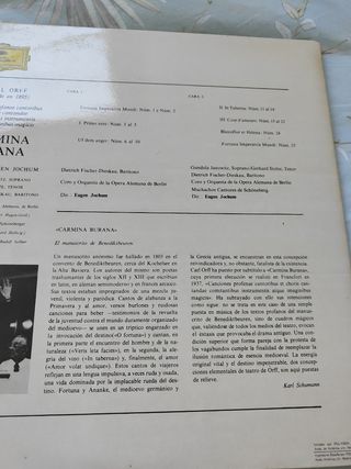 Disco vinilo Carl Orff