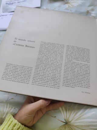 Disco vinilo Carl Orff