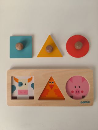 Djeco - 3 puzzles madera 12m+