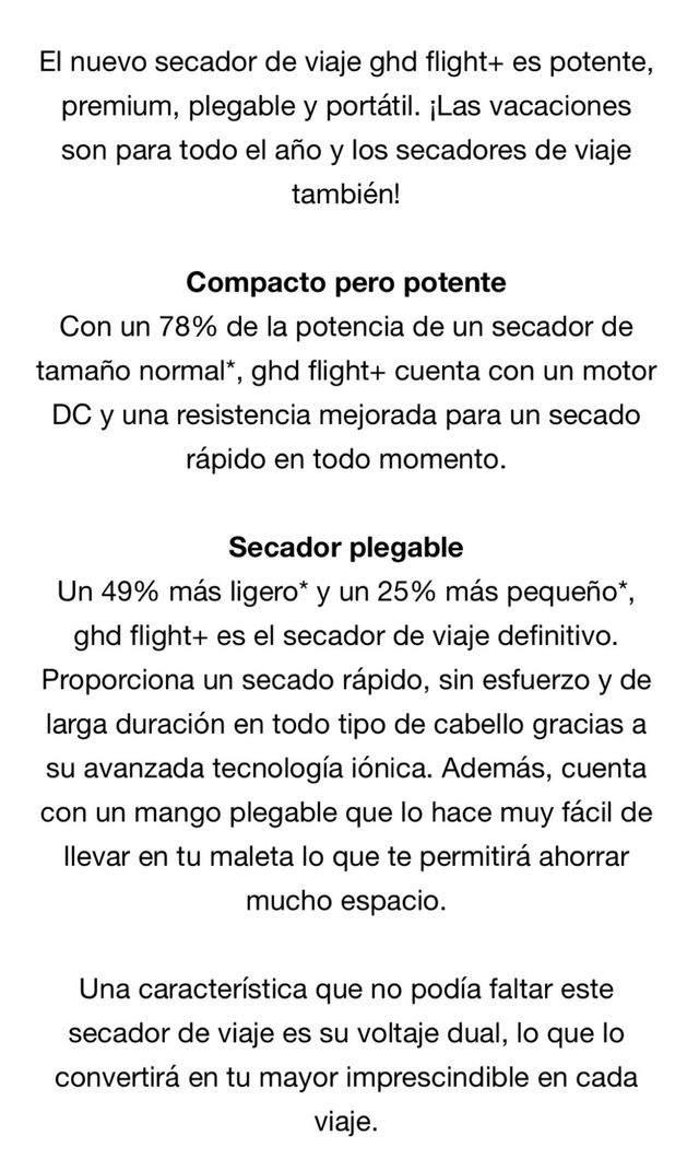 Secador de viaje GHD Flight