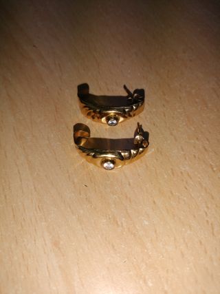 Pendientes chapado oro