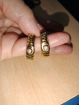 Pendientes chapado oro