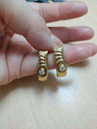 Pendientes chapado oro