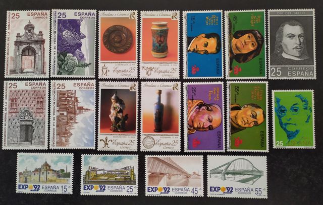 Sellos de ESPAÑA año 1991 (completo) a facial