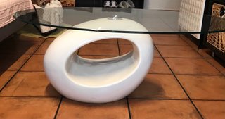 Mesa de centro de cristal de diseño