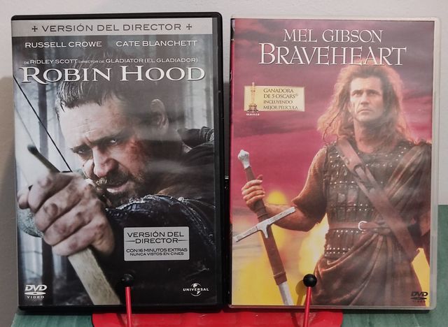 Pack DVD Robin hood y Braveheart