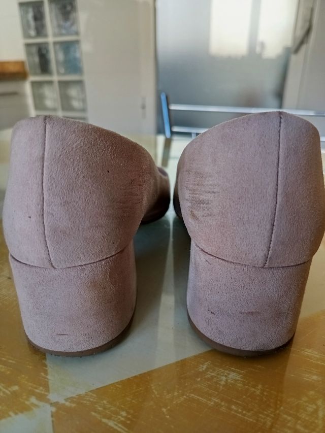 Zapatos salón rosa palo