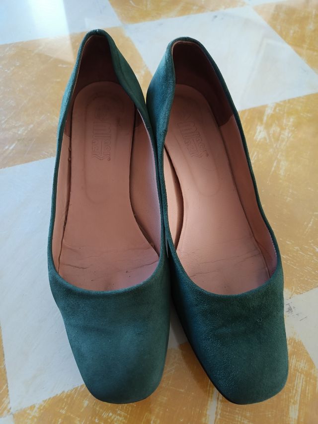 Zapatos salón verdes