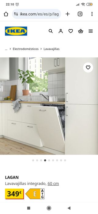 Lavavajillas integrado nuevo ikea