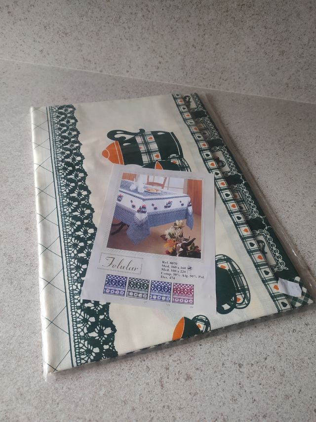 Mantel algodón mesa 160 x 160cm.