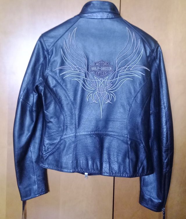 Harley Davidson chaqueta mujer color negro