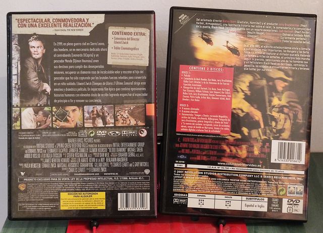 Pack DVD Black hawk derribado y Diamante de sangre