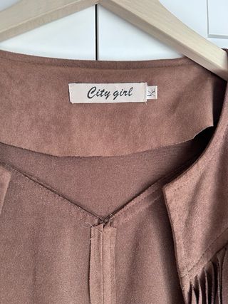 Chaqueta tipo ante talla L/XL de mujer 