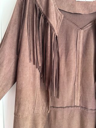Chaqueta tipo ante talla L/XL de mujer 
