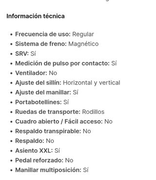 Bicicleta estática BH i. Nexor Dual