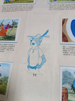 Album Robin hood cromos , Disney.