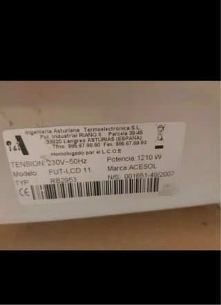 Radiador calor azul Acesol