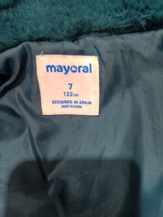 Abrigo niña mayoral talla 7 122cms