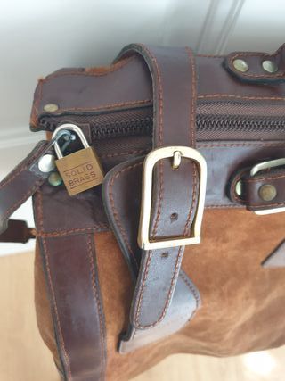 bolsa piel/serraje años 80