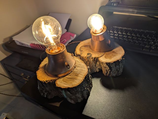 Lampade di Legno d'ulivo