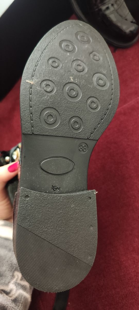 NUOVI stivali in pelle verniciata con glitter Manuel Alves