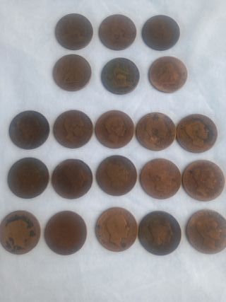 Monedas Alfonso XII , lote de 21 monedas