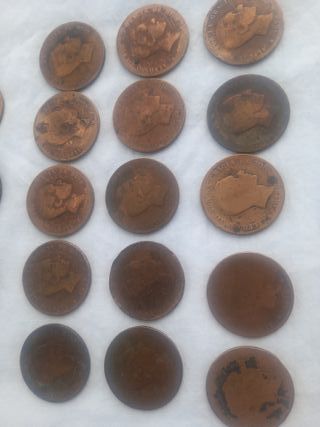 Monedas Alfonso XII , lote de 21 monedas