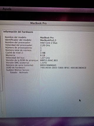 Ordenador Portatil Macbook Pro 