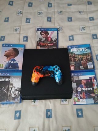 PS4 Slim 1TB+2 mandos y juegos