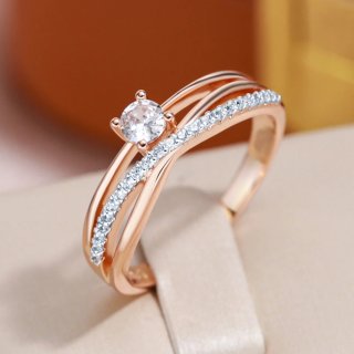 Anillo de compromiso color Oro Rosa