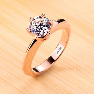 Anillo de compromiso color Oro Rosa