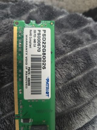 Memoria ram ddr2 pc2-6400 cl6 2GB