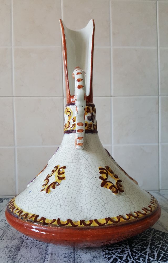 Brocca vintage ceramica Deruta anni 70 altezza 29