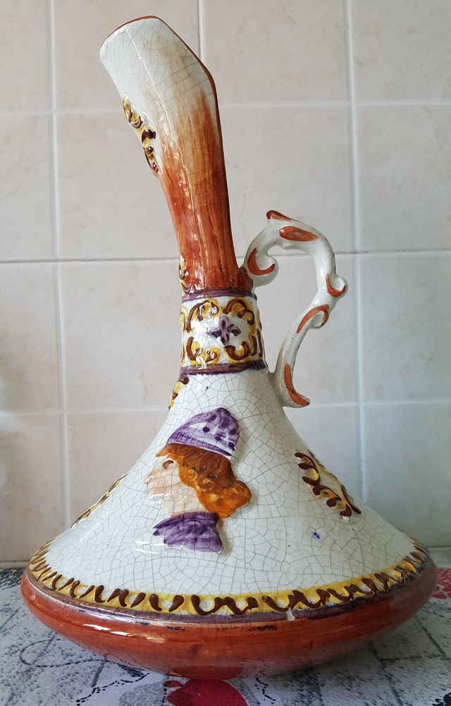 Brocca vintage ceramica Deruta anni 70 altezza 29