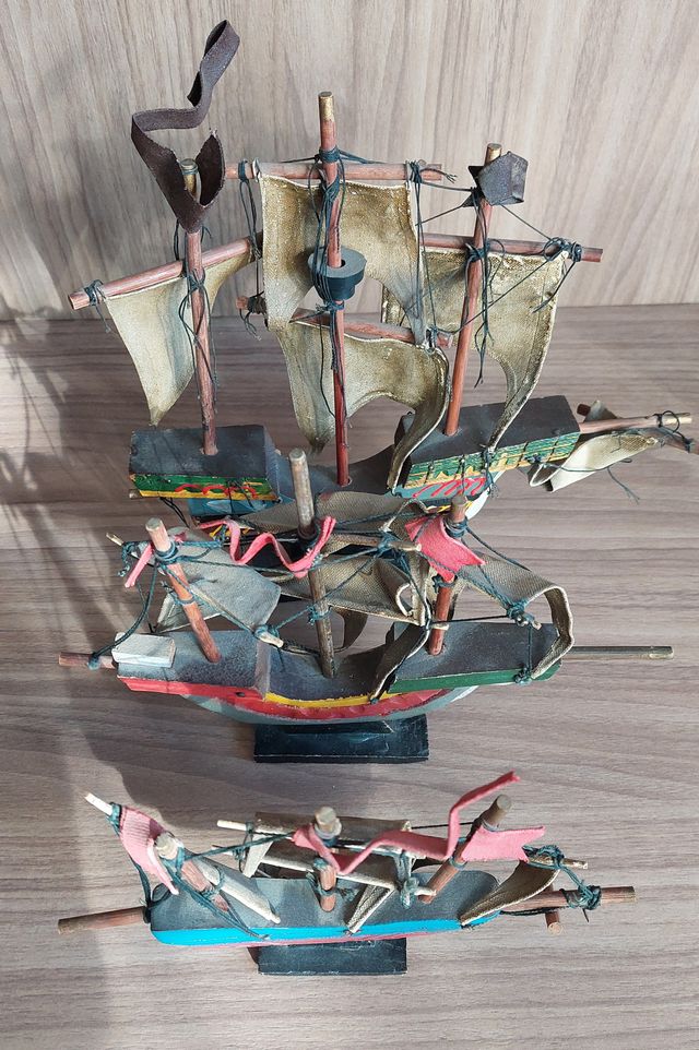 3 caravelle di Colombo navi in legno da restaurare