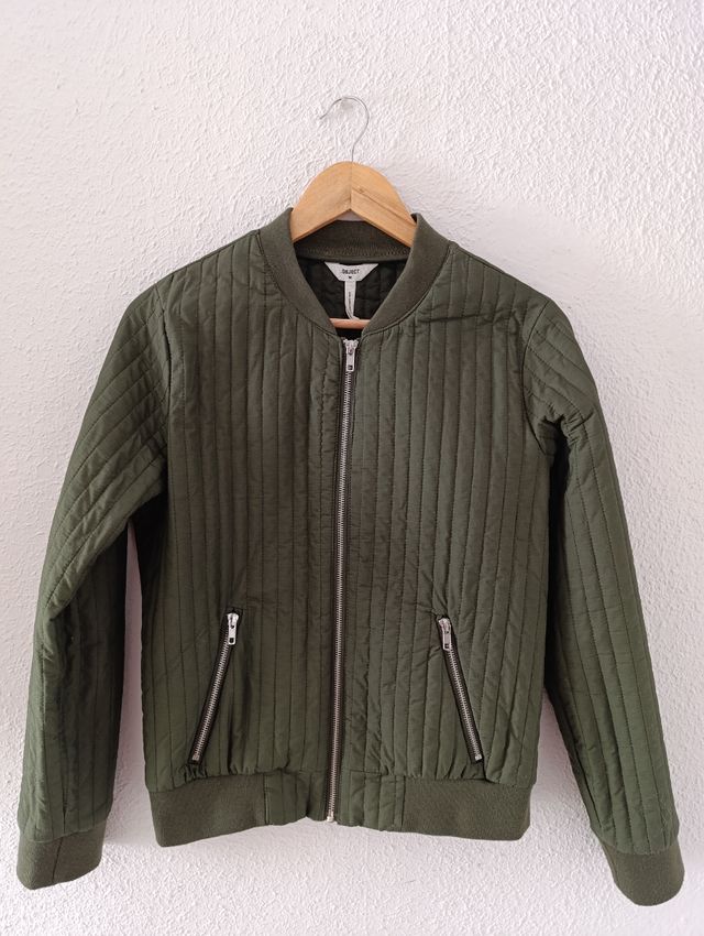 Chaqueta bomber verde talla 36 marca object