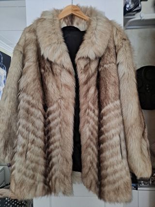 Chaquetón vintage de piel no sintética 