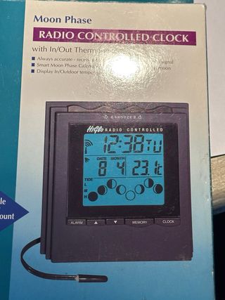 Orologio sveglia radio controllato temp. int/ext