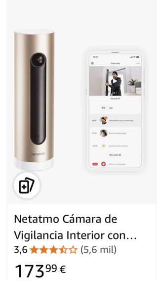 Cámara de Vigilancia Interior con Soporte de Pared