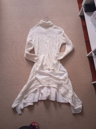 Vestido jersey blanco