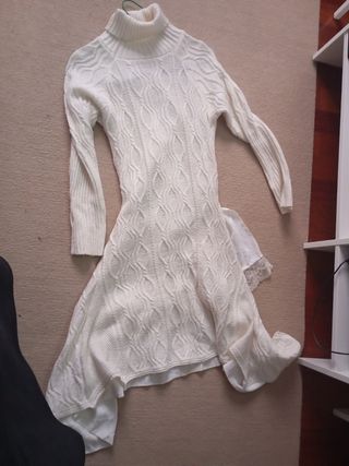 Vestido jersey blanco