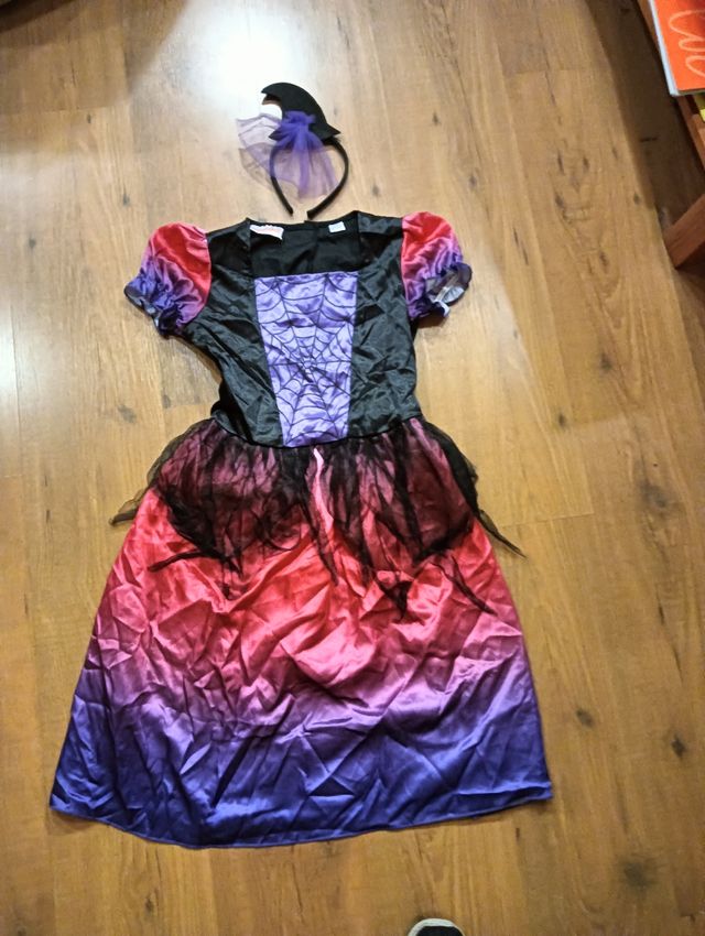 Disfraz niña bruja araña