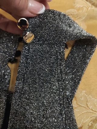 Maglia abito donna vestito 48 XXXL plata cerimonia