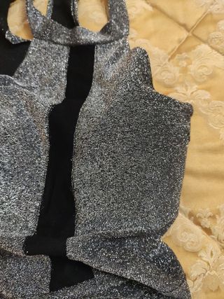 Maglia abito donna vestito 48 XXXL plata cerimonia