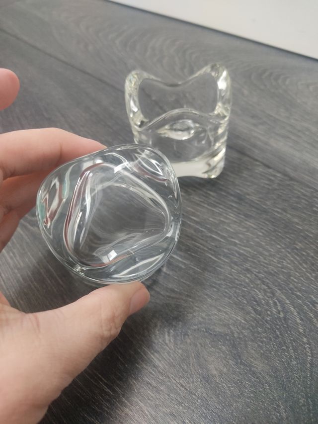 2 Portavelas cristal