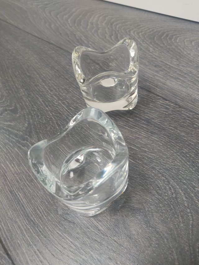 2 Portavelas cristal