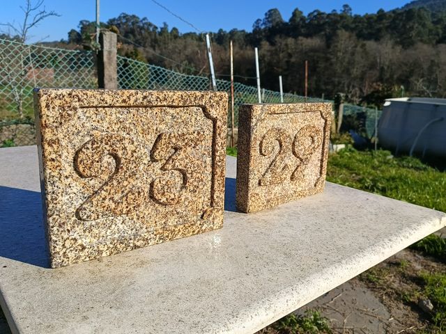 Numero de casa en piedra