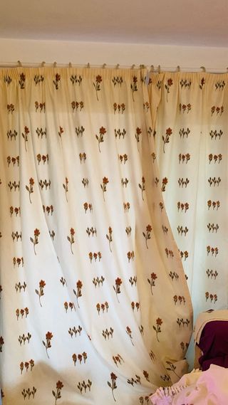 Cortinas con flores